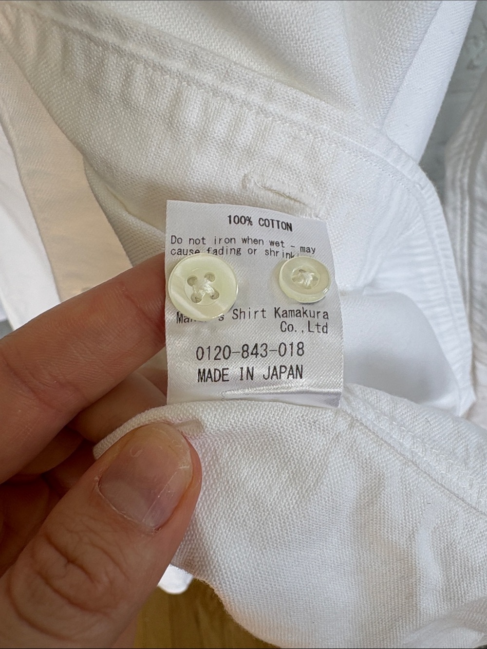 Men's Button-Down Casual Shirt in White - Picture 3 of 4